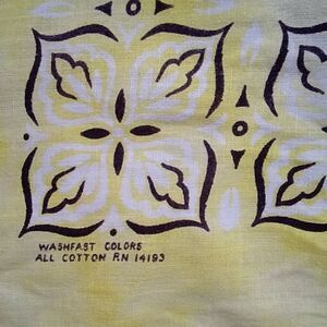 VTG WASHFAST COLOR ALL 100% COTTON RN 14193 BANDANA & SCARF